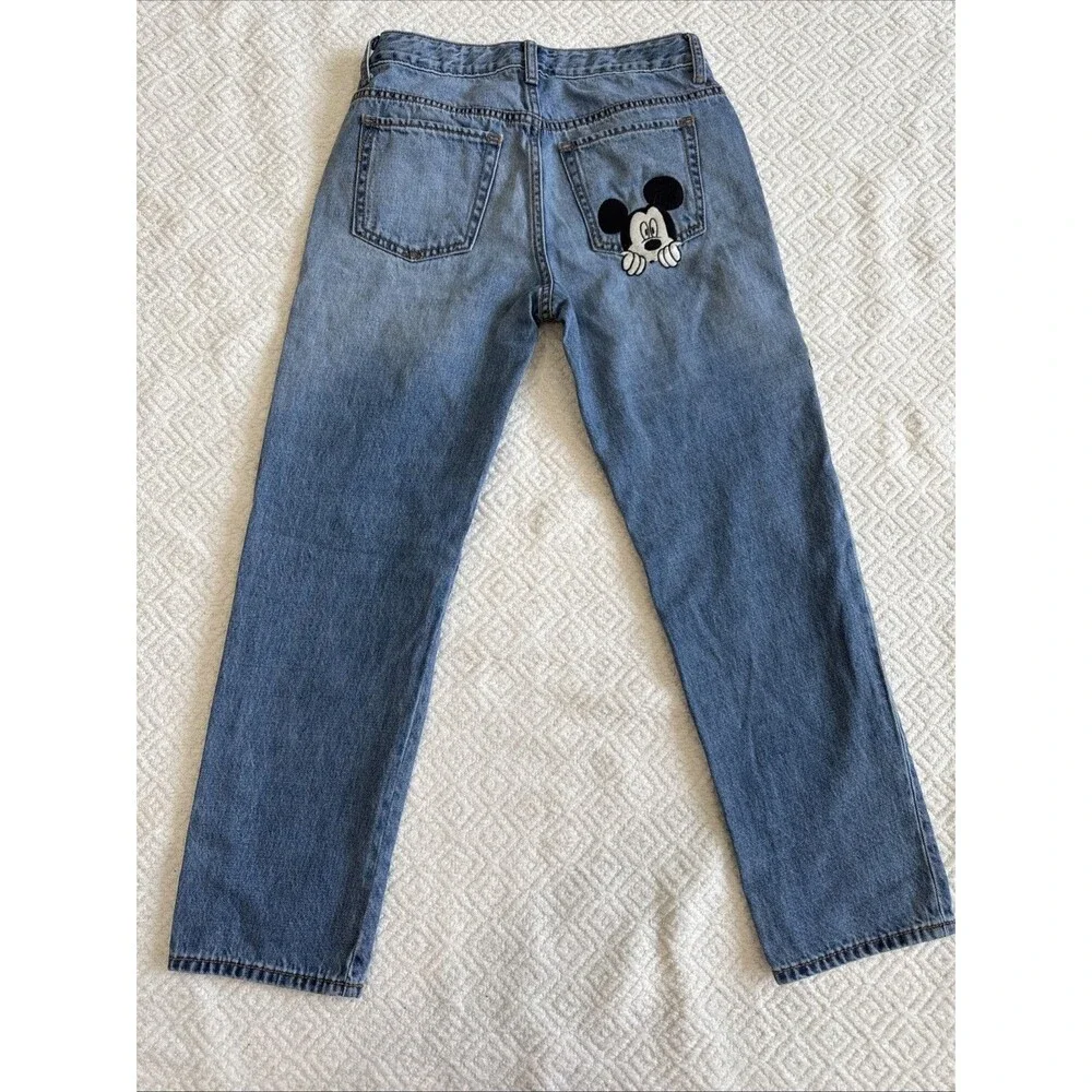 Girl's 2017 Gap Disney Girlfriend Jeans Mickey Minnie Mouse Size 14